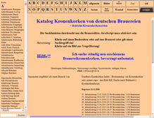 Tablet Screenshot of kronkorkenkatalog.de